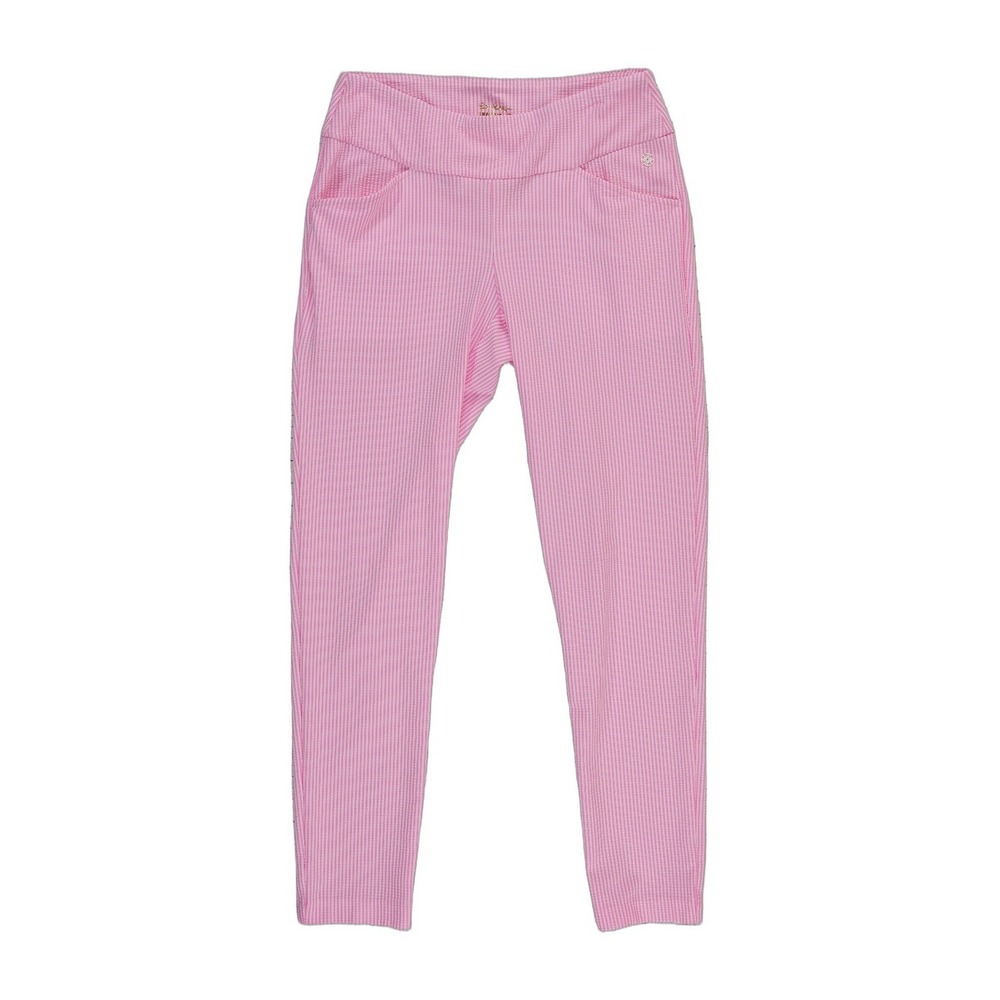 Lilly Pulitzer Luxletic Pants Women's Size 8 Pink Seersucker Golf Performance